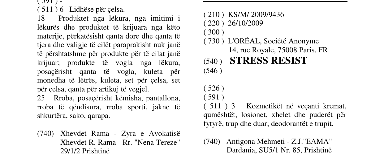 Zëri i markës STRESS RESIST në buletin