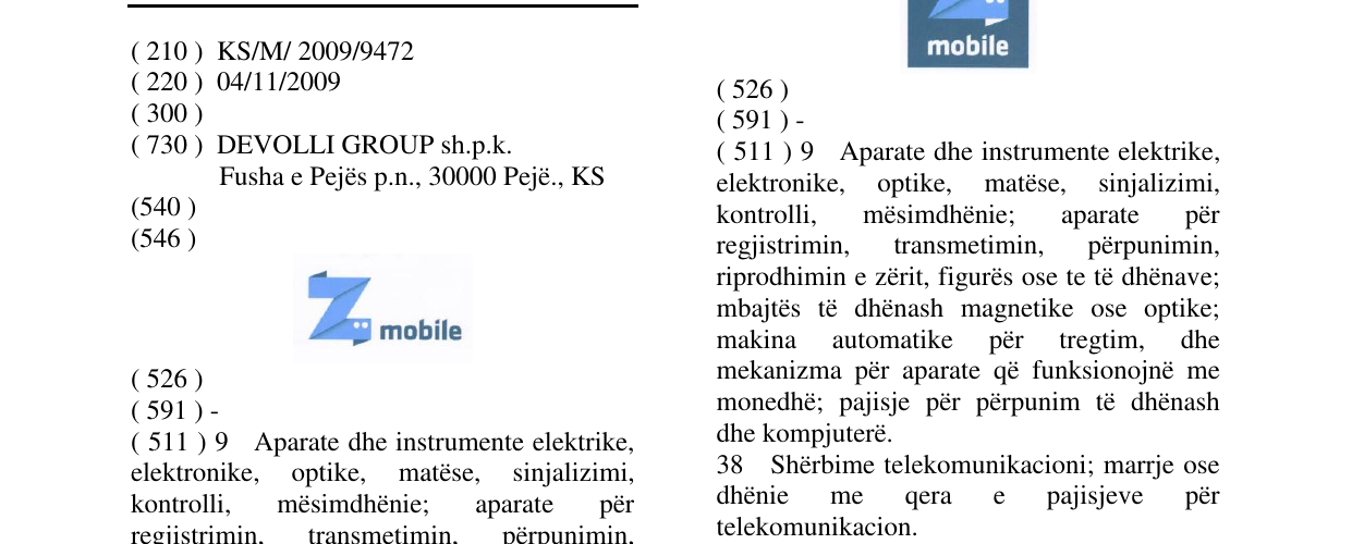 Zëri i markës Z mobile në buletin