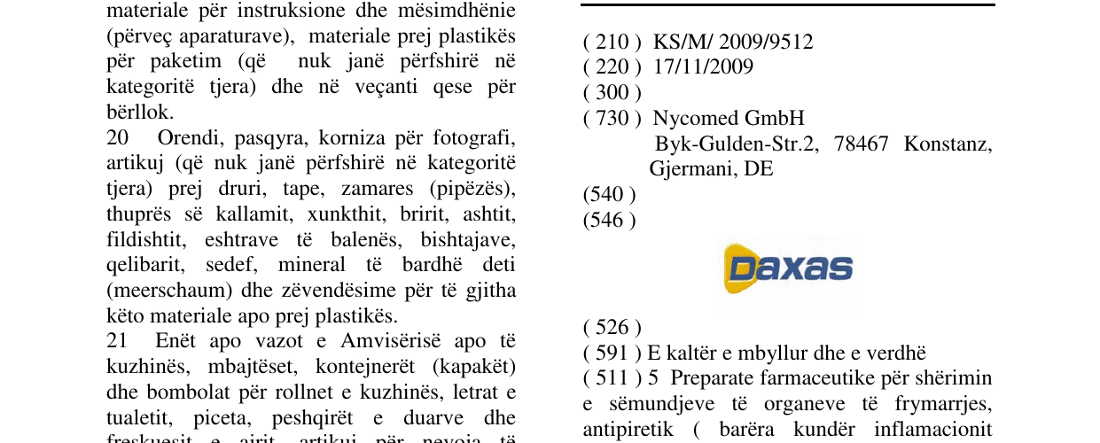 Zëri i markës Markë figurative në buletin