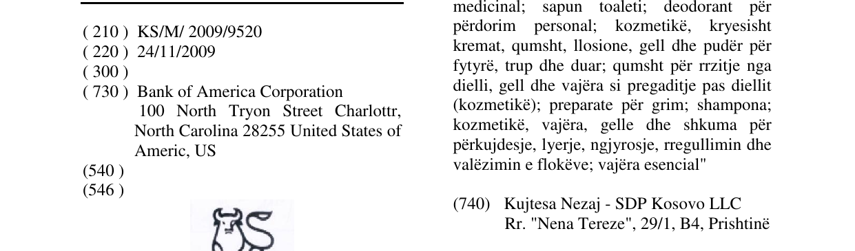 Zëri i markës Markë figurative në buletin