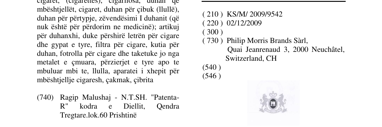 Zëri i markës PM në buletin