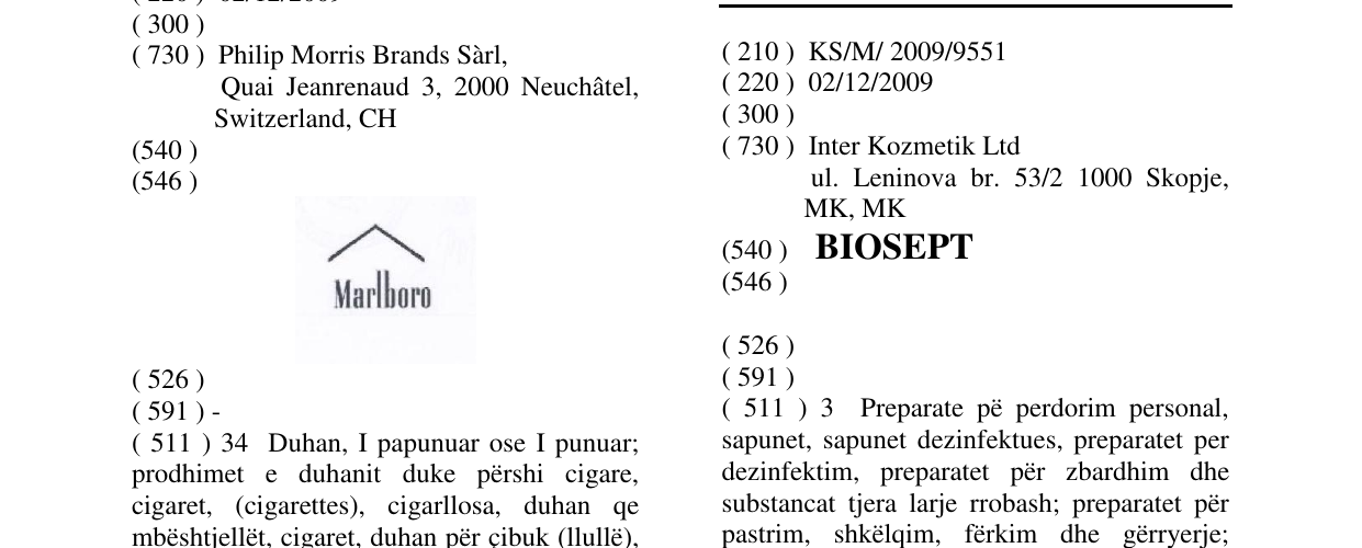 Zëri i markës BIOSEPT në buletin