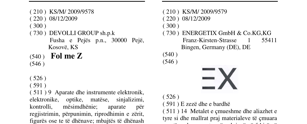 Zëri i markës X në buletin