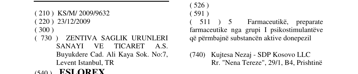Zëri i markës ESLOREX në buletin
