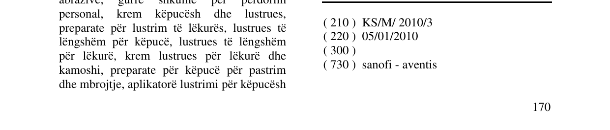 Zëri i markës LIDAVEG në buletin