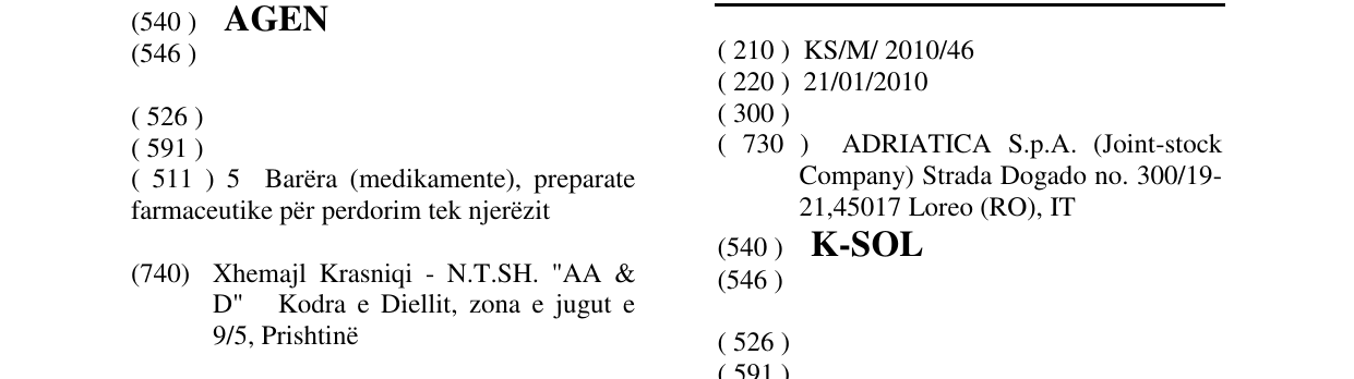 Zëri i markës K-SOL në buletin