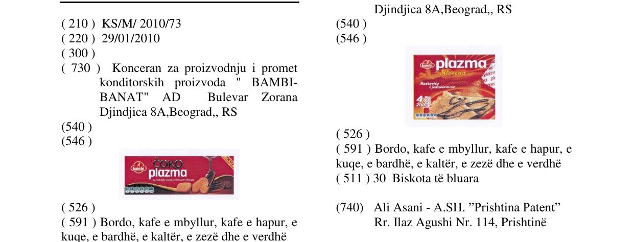 Zëri i markës COKO Plazma në buletin