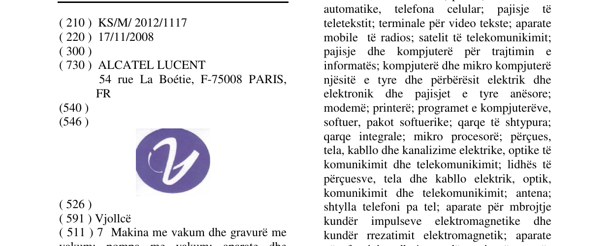Zëri i markës Markë figurative në buletin