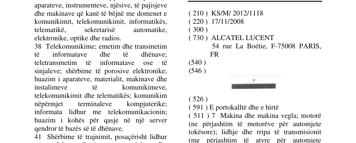 Zëri i markës Markë figurative në buletin