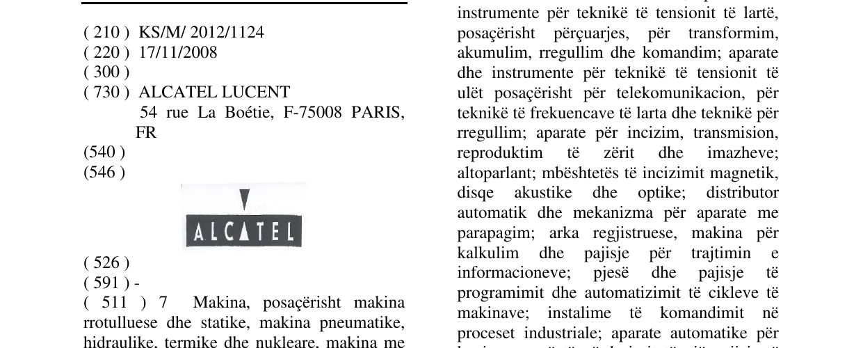 Zëri i markës Markë figurative në buletin