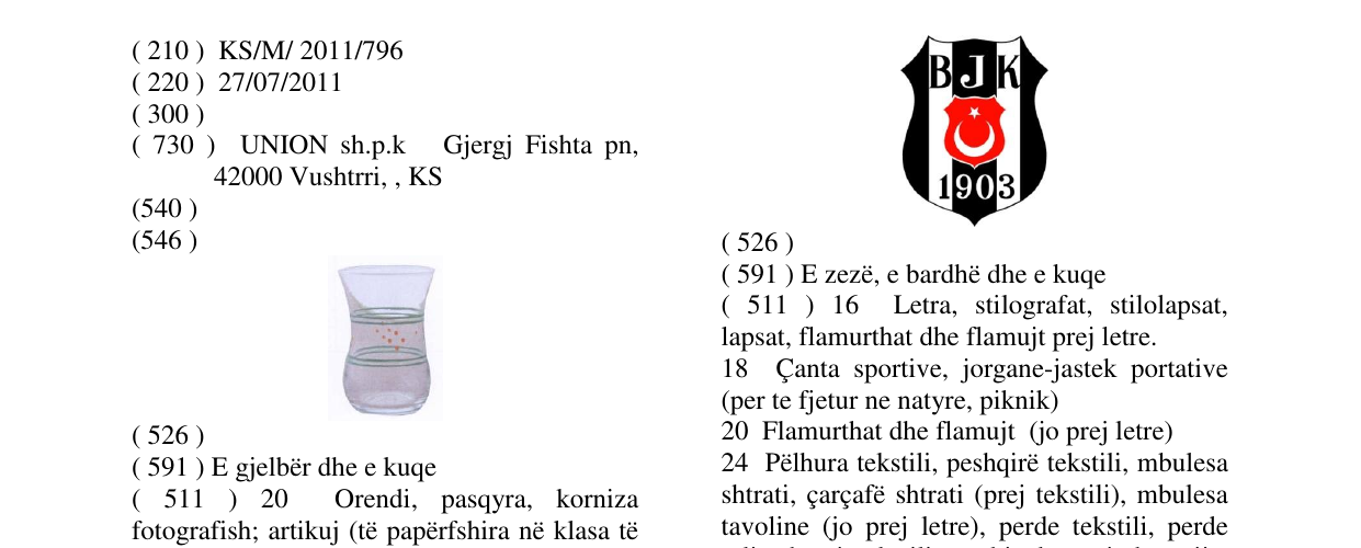 Zëri i markës Markë figurative në buletin