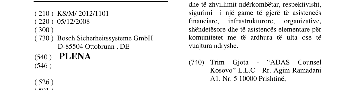 Zëri i markës PLENA në buletin