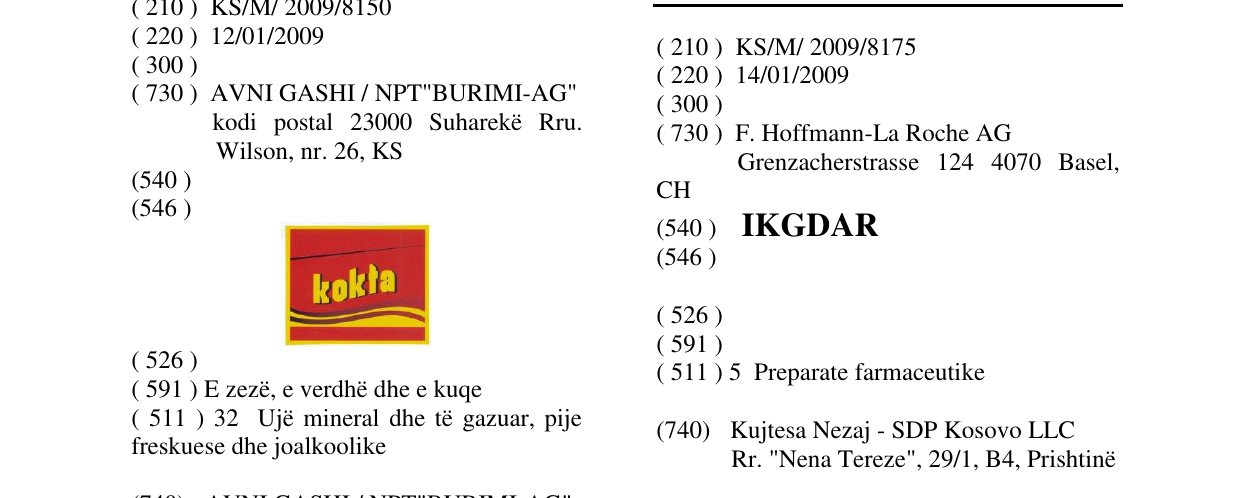 Zëri i markës IKGDAR në buletin