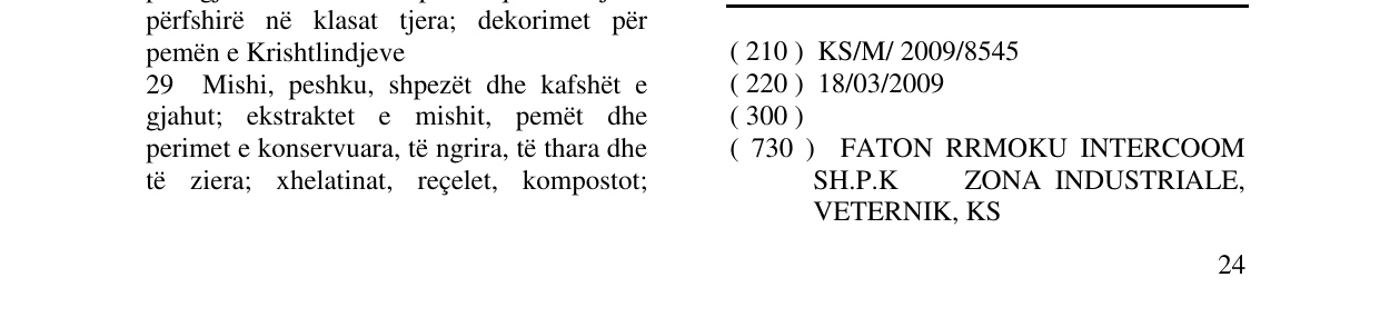 Zëri i markës Test në buletin