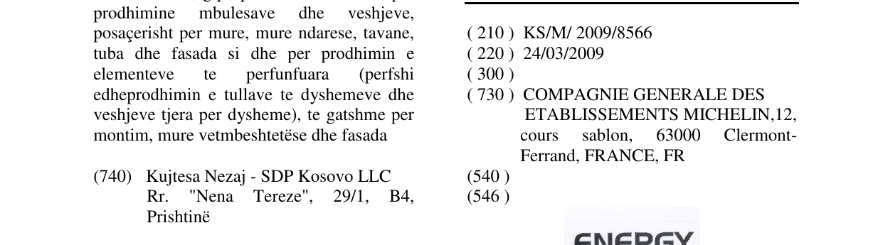 Zëri i markës ENERGY në buletin