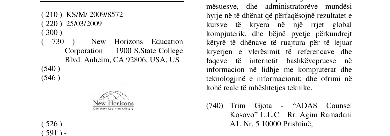 Zëri i markës Markë figurative në buletin