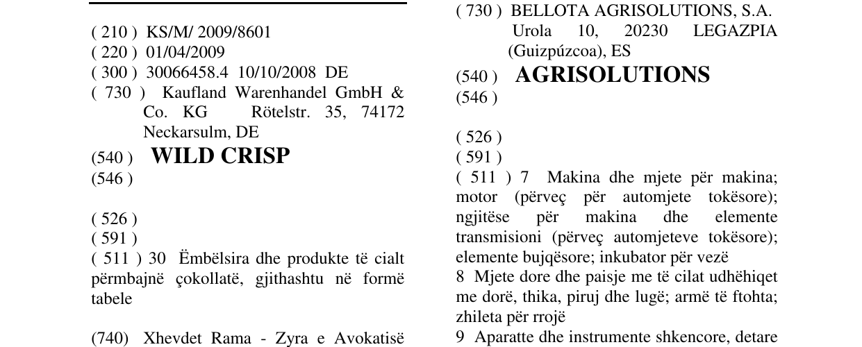 Zëri i markës WILD CRISP në buletin