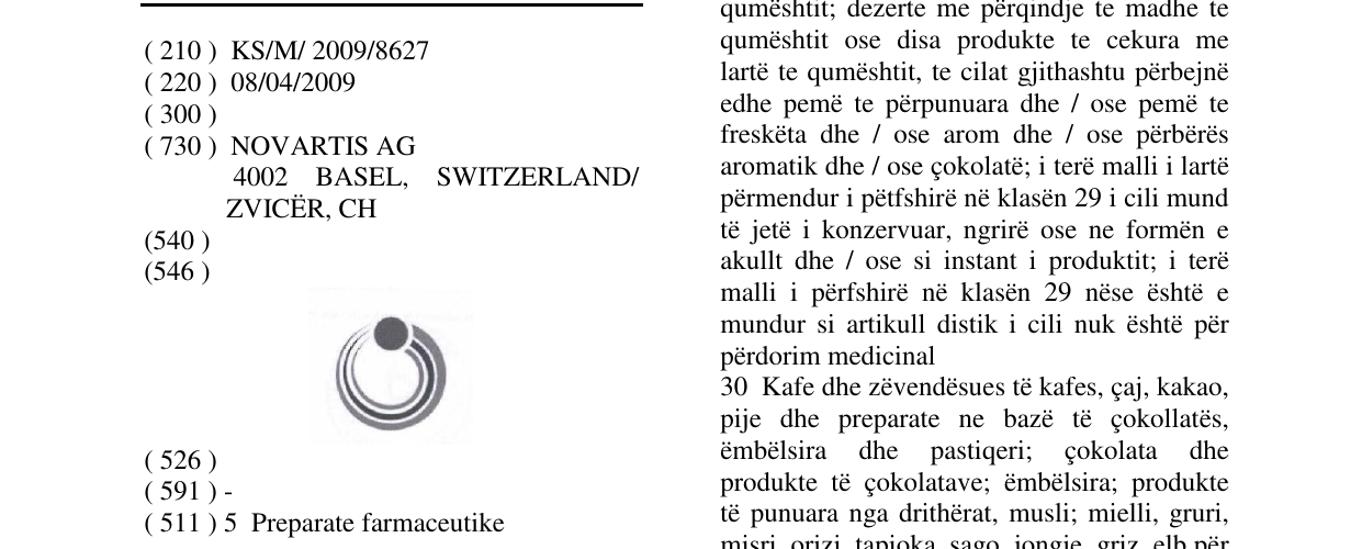 Zëri i markës Markë figurative në buletin