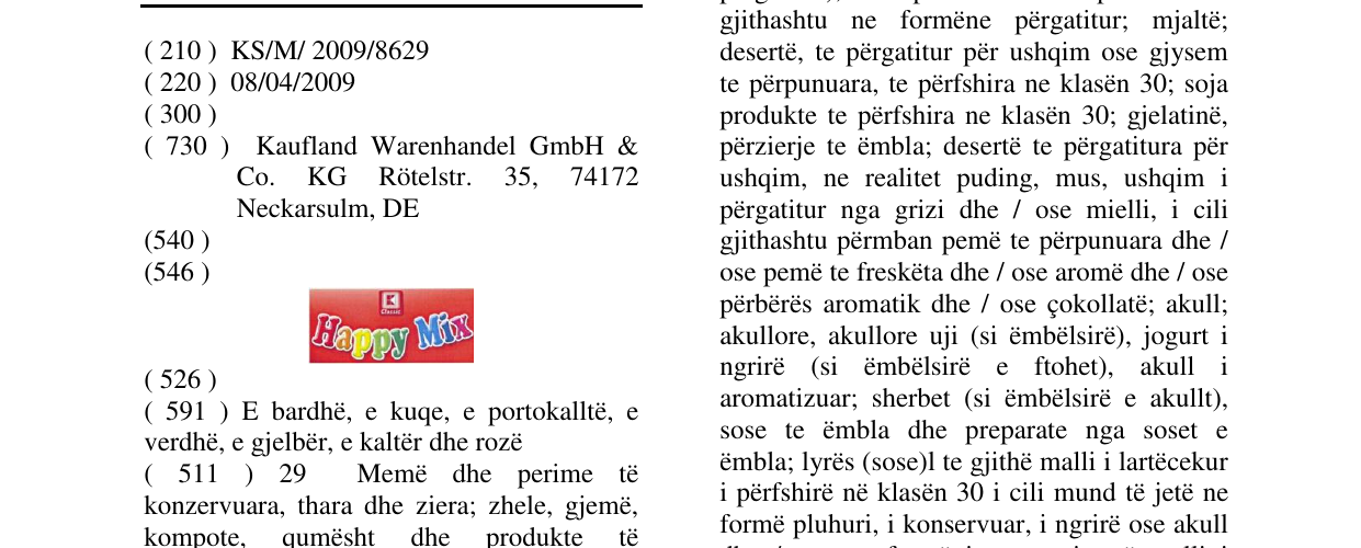 Zëri i markës Happy Mix në buletin