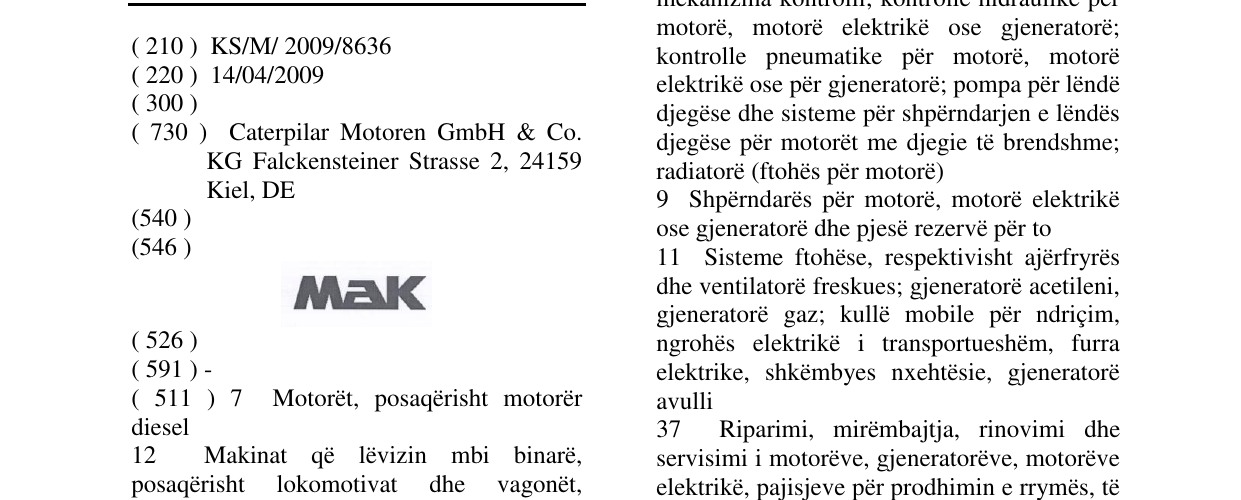 Zëri i markës MaK në buletin