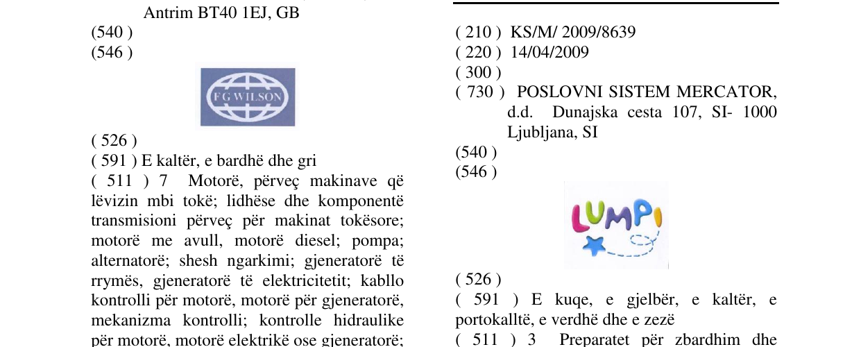 Zëri i markës LUMPI në buletin