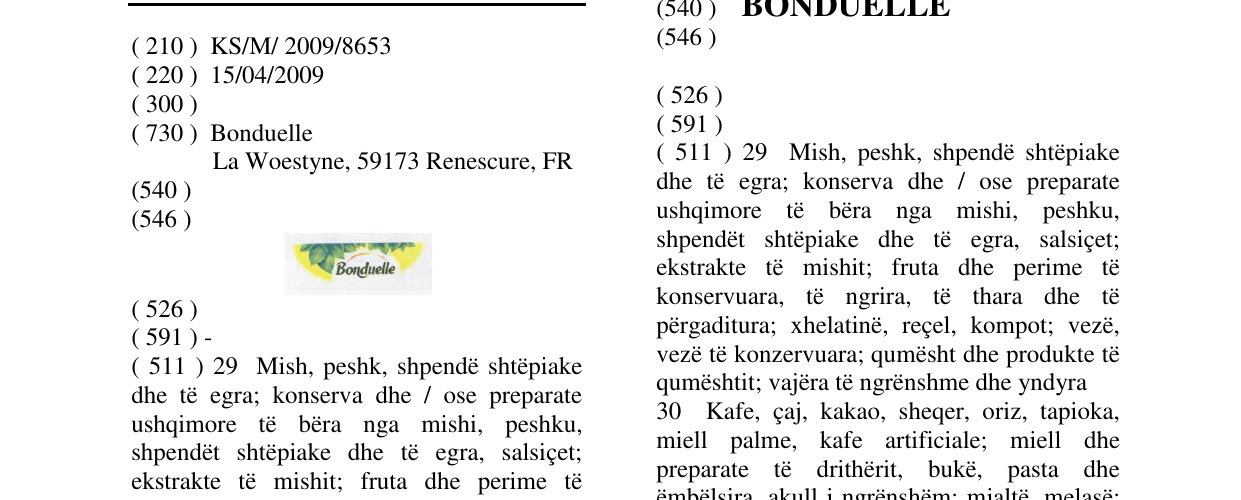 Zëri i markës Markë figurative në buletin