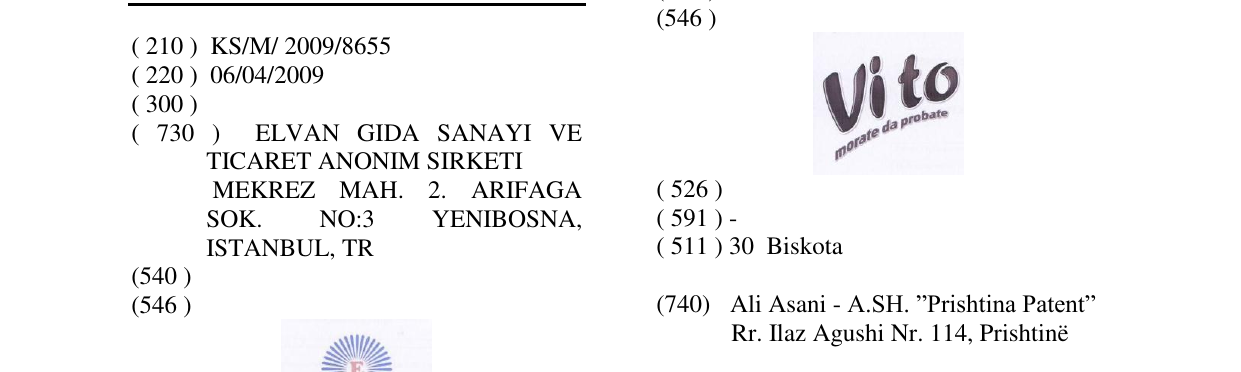 Zëri i markës Elvan në buletin