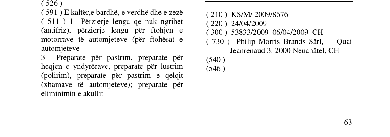 Zëri i markës MARLBORO në buletin