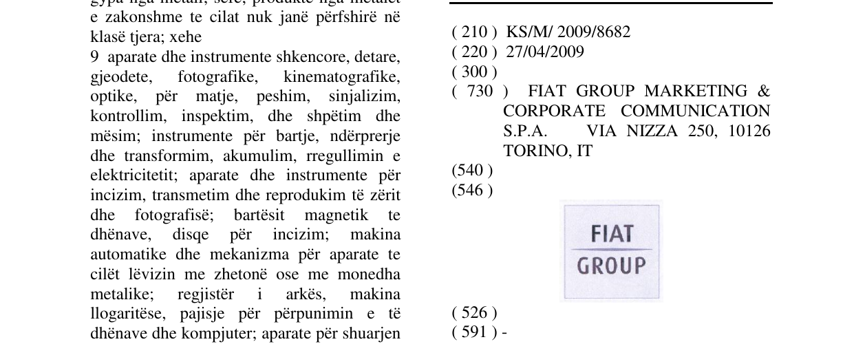 Zëri i markës FIAT GROUP në buletin