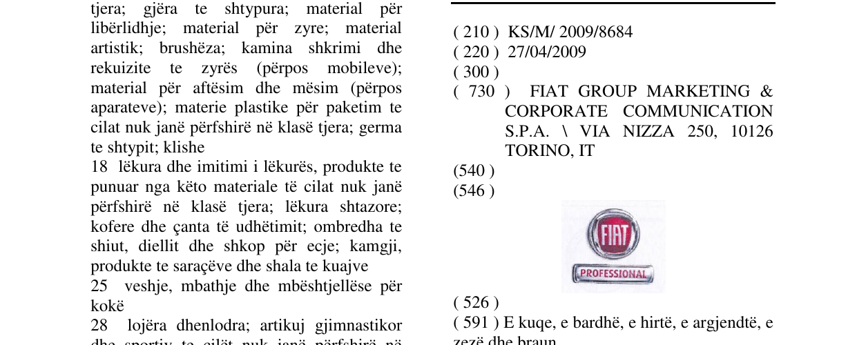 Zëri i markës Markë figurative në buletin
