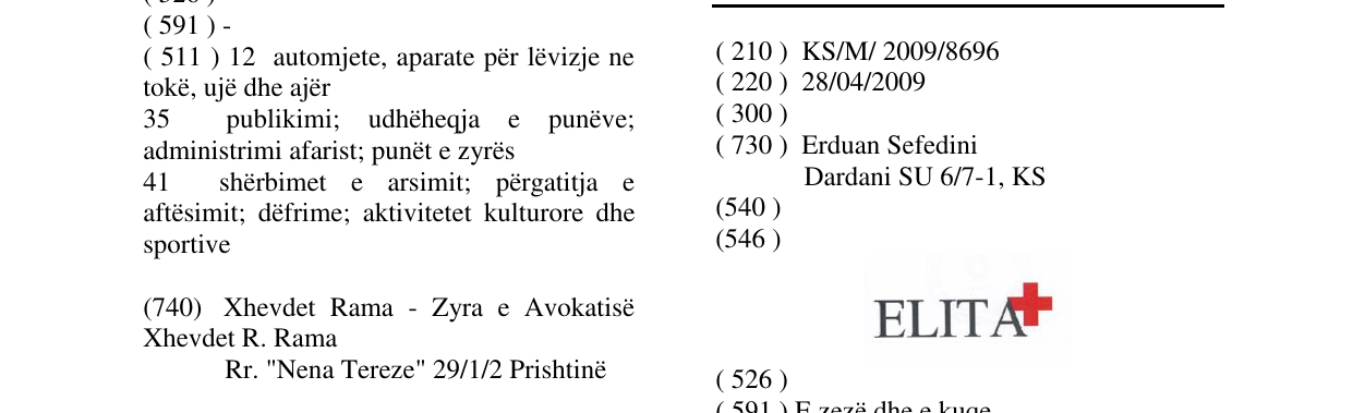 Zëri i markës ELITA në buletin