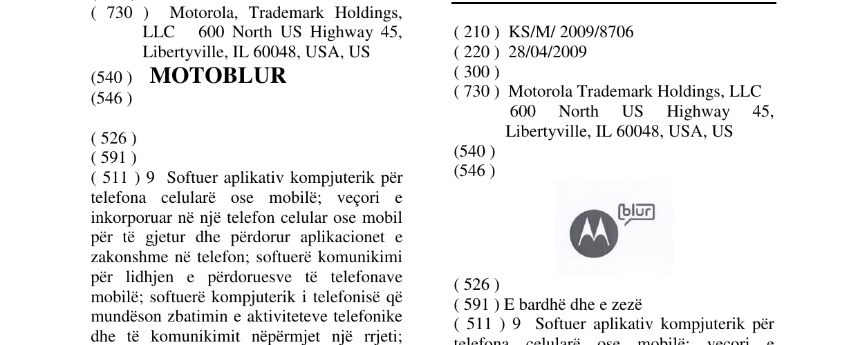 Zëri i markës M blur në buletin