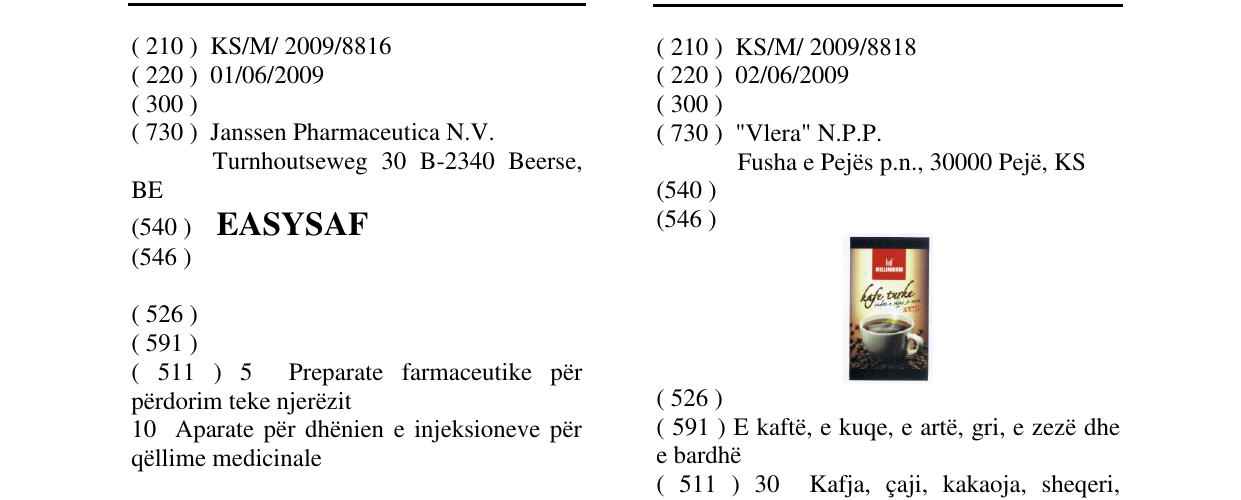Zëri i markës kafe turke në buletin