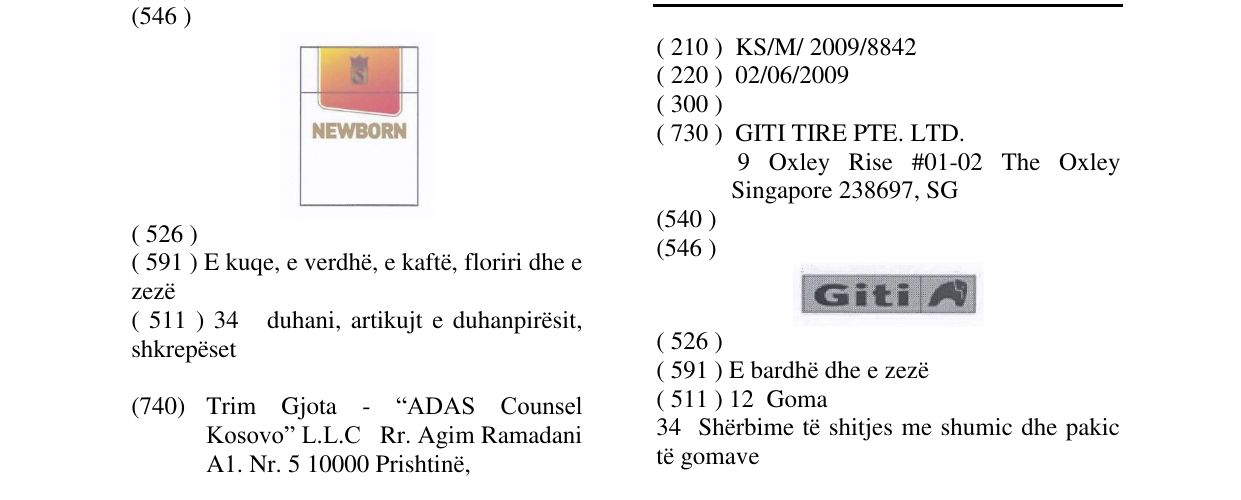 Zëri i markës Markë figurative në buletin