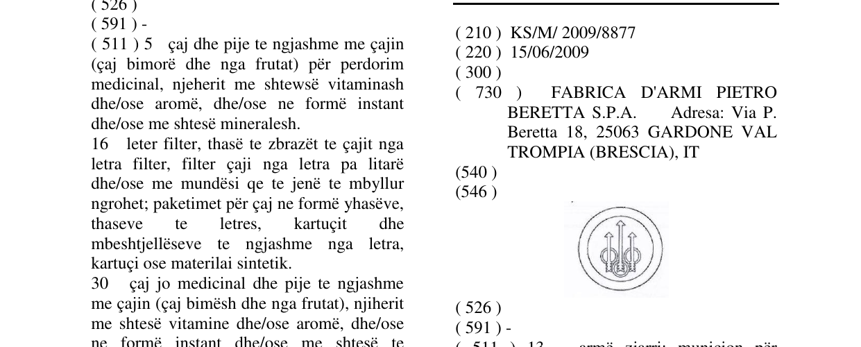 Zëri i markës Markë figurative në buletin