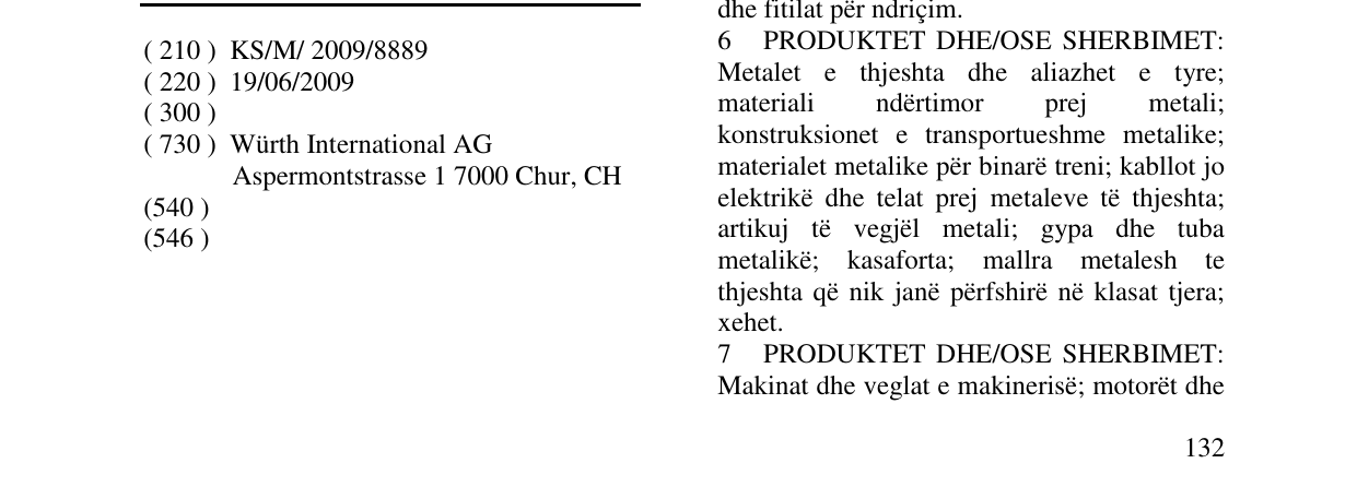 Zëri i markës WÜRTH në buletin