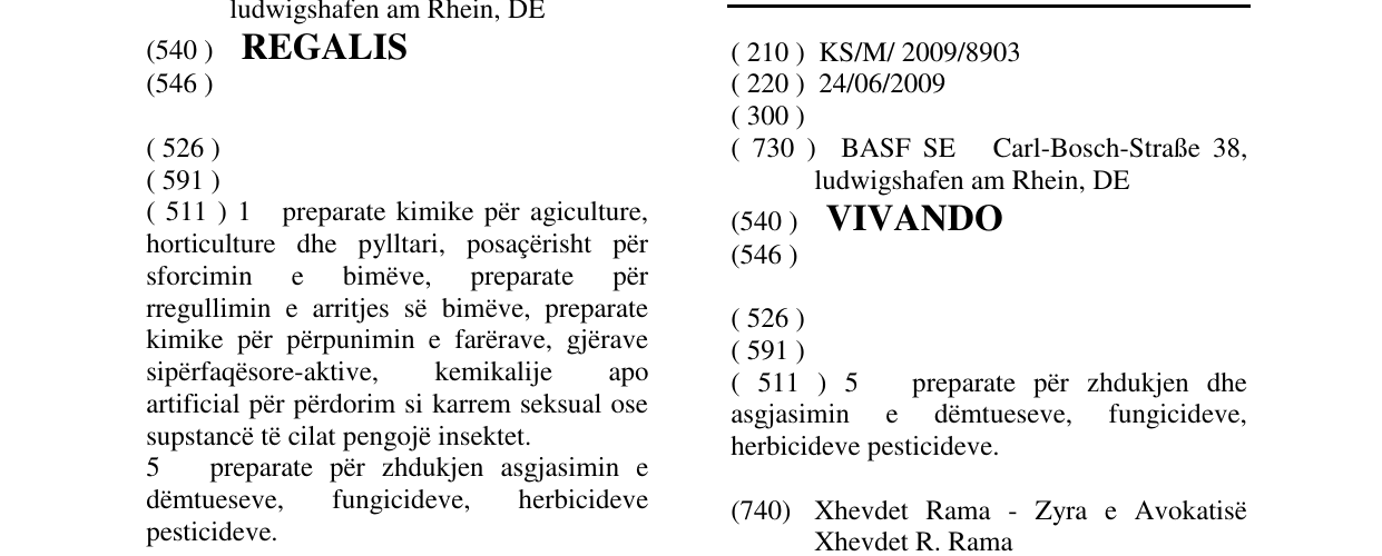 Zëri i markës VIVANDO në buletin