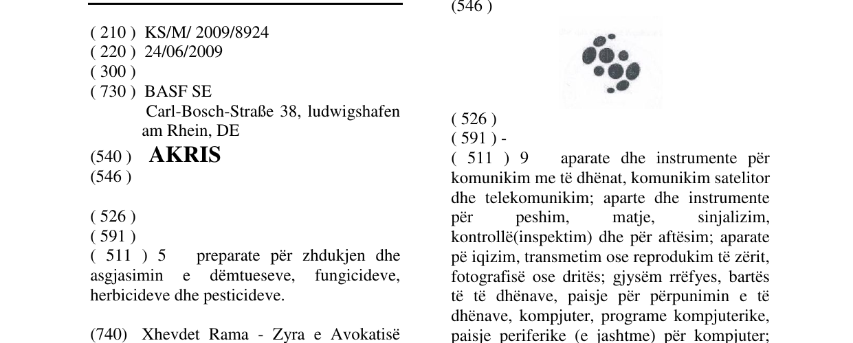 Zëri i markës AKRIS në buletin