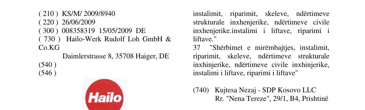 Zëri i markës Hailo në buletin
