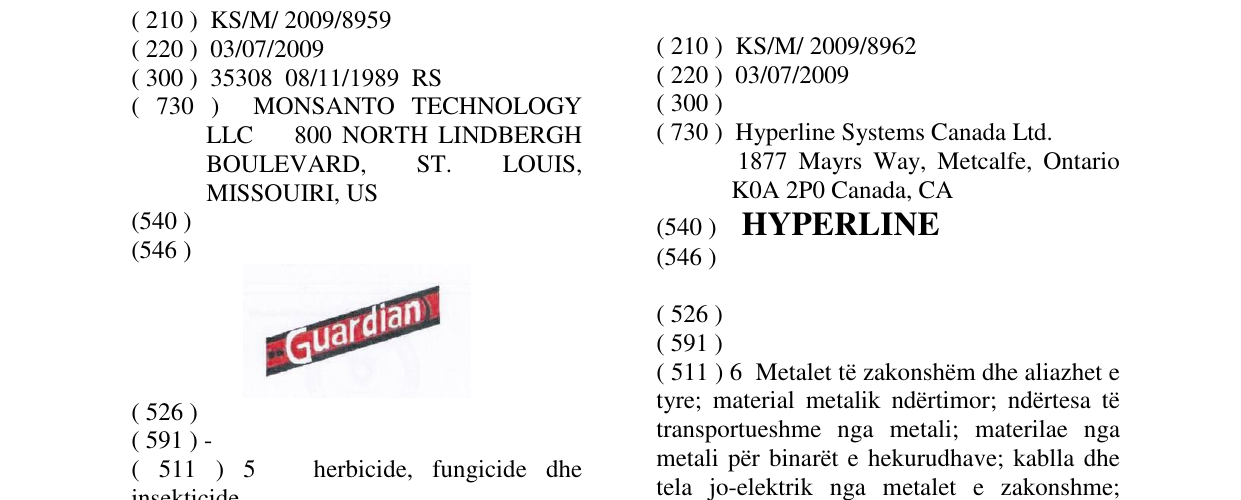 Zëri i markës HYPERLINE në buletin