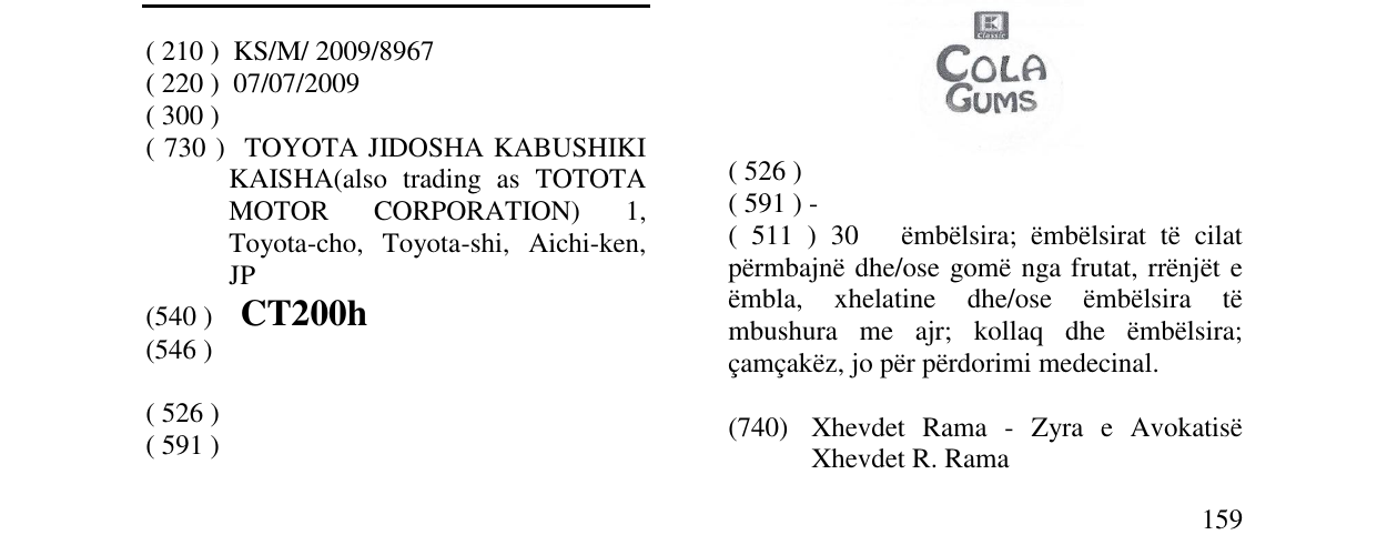 Zëri i markës CT200h në buletin