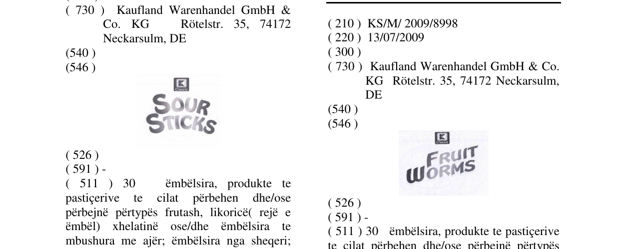 Zëri i markës Markë figurative në buletin