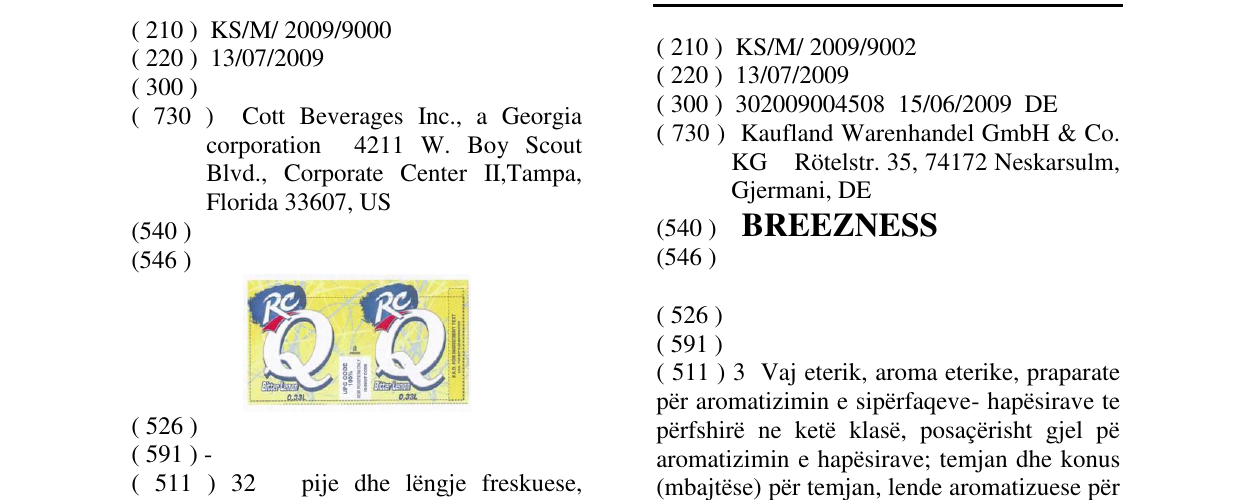 Zëri i markës BREEZNESS në buletin