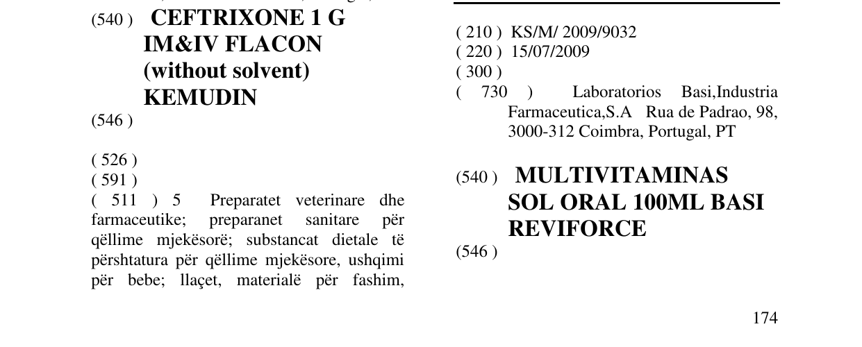 Zëri i markës MULTIVITAMINAS SOL ORAL 100ML BASI REVIFORCE në buletin