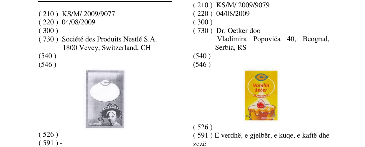 Zëri i markës Markë figurative në buletin