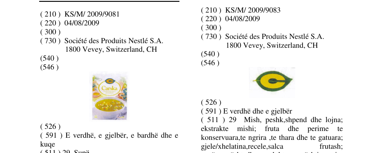 Zëri i markës Markë figurative në buletin