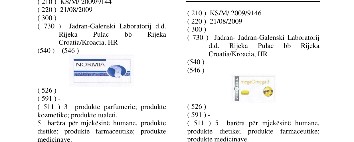 Zëri i markës megaOmega-3 në buletin