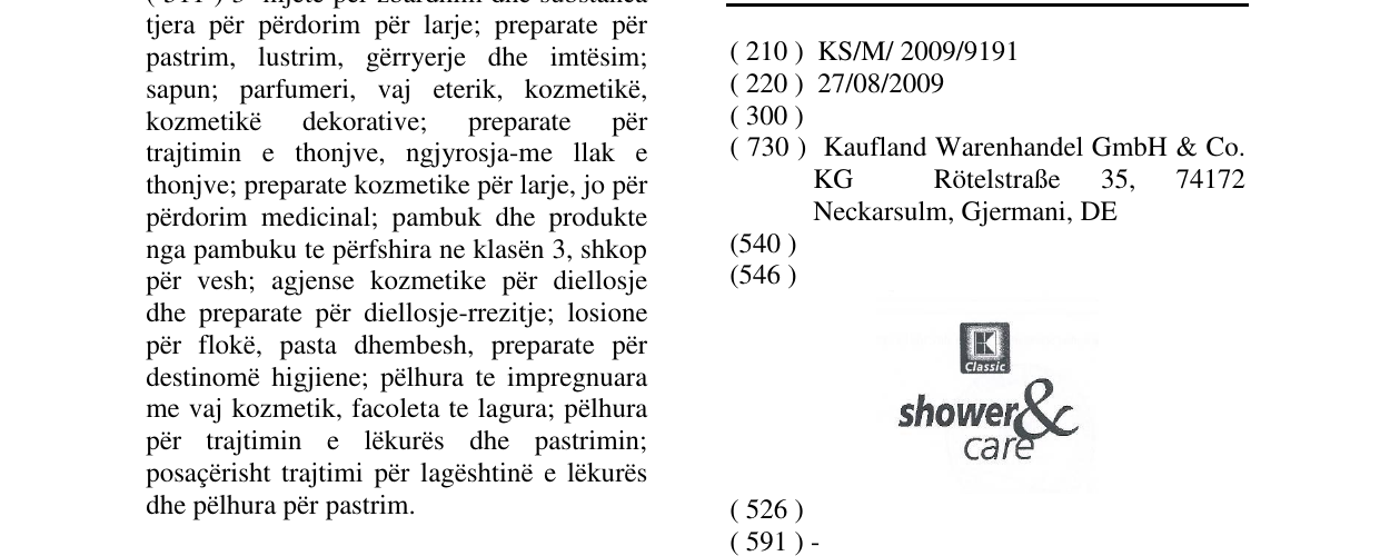 Zëri i markës shower&care në buletin