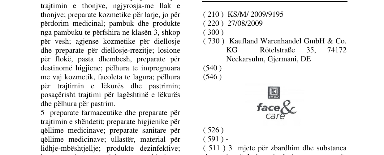 Zëri i markës face&care në buletin