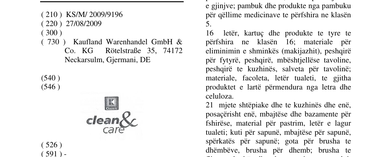 Zëri i markës clean&care në buletin